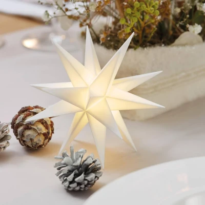 Afbeelding van Sterntaler decoratieve ster Kerstster minister kunststof 18 wijzer 12cm Binnen LED Batterij met timer