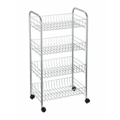 Afbeelding van Groentetrolley Confortime Zilverkleurig Metaal 41 x 26,5 76 cm (6 Stuks)