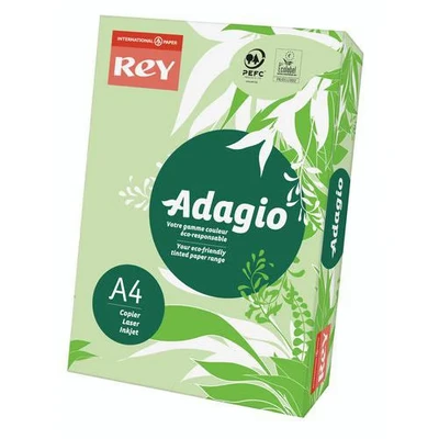 Image de Rey Adagio Lisse 104 micromètres vert vif A4 (210 x 297 mm) 80 g/m² 500 feuille(s) ramette papier pour reprographie (pack de 5)