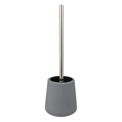 Afbeelding van 5Five WC /toiletborstel met houder zandsteen grijs rond 39 cm