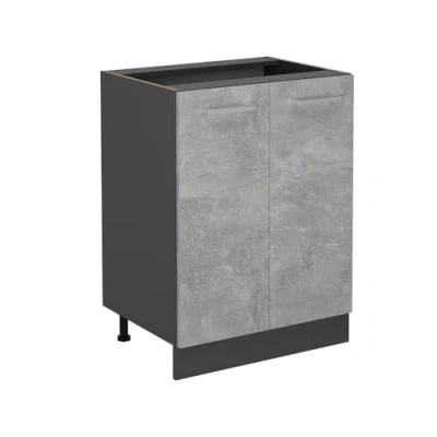 Afbeelding van Vicco Keukenonderkast R Line, Beton/Antraciet, 60 cm zonder werkblad