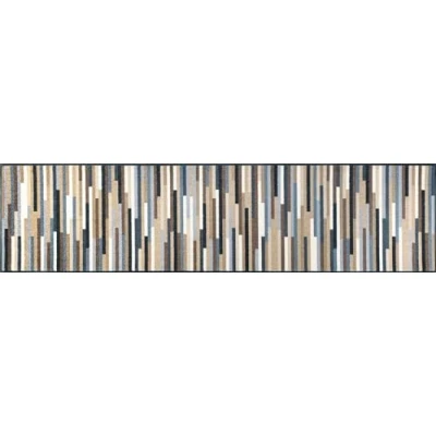 Afbeelding van wash+dry Mikado Stripes Nature deurmat 60 x 240 cm, voor binnen, wasbaar, meerkleurig