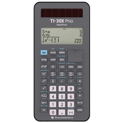 Afbeelding van Texas Instruments TI 30X Prio MathPrint™ Schoolrekenmachine Zwart Aantal displayposities: 64 werkt op batterijen, zonne energie