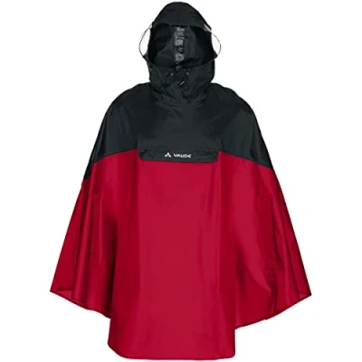 Afbeelding van Vaude Covero Poncho II Regenjas, Maat: Medium, Indian red