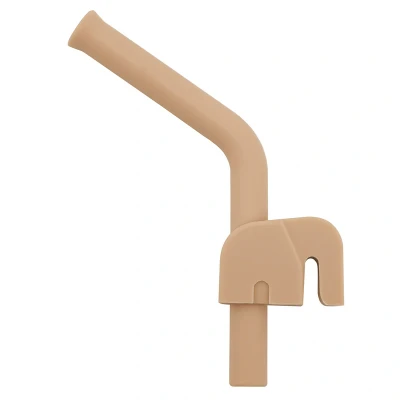 Afbeelding van Dutsi Siliconen Rietje met Rietjeshouderclip Olifant Design Oudroze