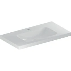 Afbeelding van Geberit iCon Light wastafel met aflegvlak wit (90 x 48 cm) 1 kraangat,