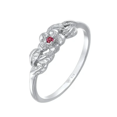 Afbeelding van Elli Blume Floral Ring, Dames, Maat: 54, Silber