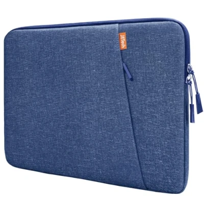 Afbeelding van JETech Notebook Beschermhoes MacBook Air/Pro 13,3&quot; 14&quot; Pro 2021 M1, 13 13,6&quot;, waterbestendige, schokbestendige notebooktas met accessoirevak (kobaltblauw)