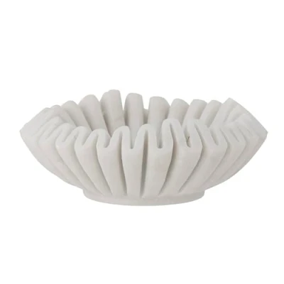 Afbeelding van Bloomingville, Decoratieve kom, Harmonia Schaal, Wit, Marmer