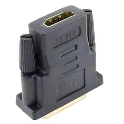 Afbeelding van SeKi HDMI A vrouwelijk naar DVI D (24+1) mannelijk adapter bidirectionele vergulde contacten zwart
