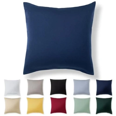 Afbeelding van Alreya Taie d&#039;oreiller de 80 x cm Bleu 100 % jersey coton Housse coussin En Super douce Avec fermeture éclair