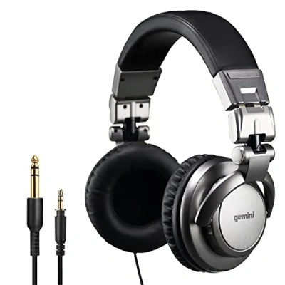 Image de Gemini Sound DJX 500 Casque DJ professionnel filaire avec joints rotatifs 90/180 Pilotes 57 mm Oreillettes rembourrées Idéal pour la surveillance en studio