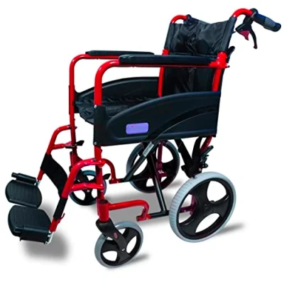 Afbeelding van Aidapt transport rolstoel opvouwbaar 8.5kg rood