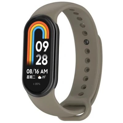 Afbeelding van Siliconen bandje Grijsbruin Xiaomi Smart band 8