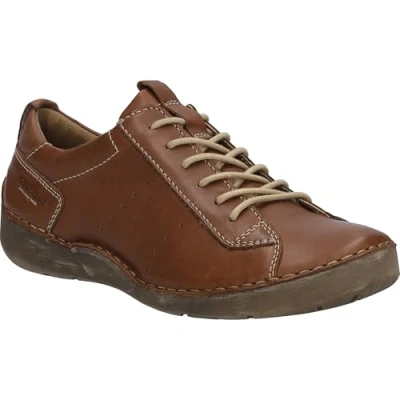 Afbeelding van Josef Seibel Veterschoenen, Dames, Maat: 37, Cognac Leer