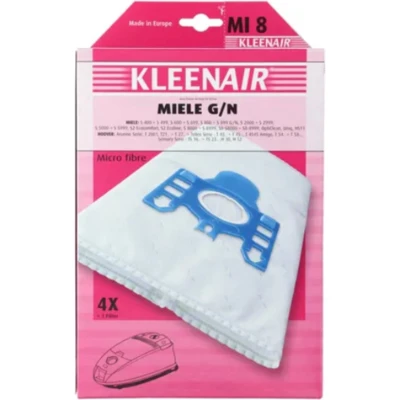 Afbeelding van Kleenair Stofzuigerzak Miele MI8 G/N 4 stuks + 1 Filter