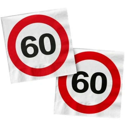 Afbeelding van Folat Servetten Verkeersbord 60 20 stuks 33 x cm