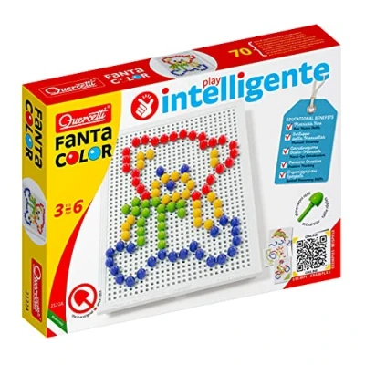 Afbeelding van Quercetti 2122 FantaColor Basic D.10, creatieve vrije tijd mozaïekspel