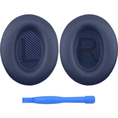 Afbeelding van Vervangende Oorkussens voor Bose QuietComfort 35 (QC35) Quiet Comfort II (QC35 II) Over ear Hoofdtelefoon van MMOBIEL Protein PU Koptelefoon Earpads Blauw