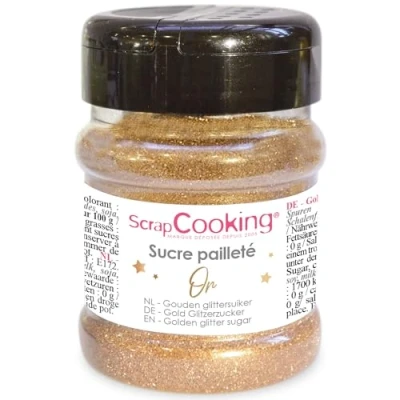 Image de scrapcooking Sucre Pailleté Or 160g Poudre Alimentaire Pailleté, Décoration Pâtisserie, Bûche, Entremets, Petits Gâteaux 4803