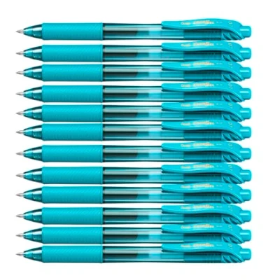 Afbeelding van Pentel EnerGel X Intrekbare gelpen, turquoise, 12 stuks