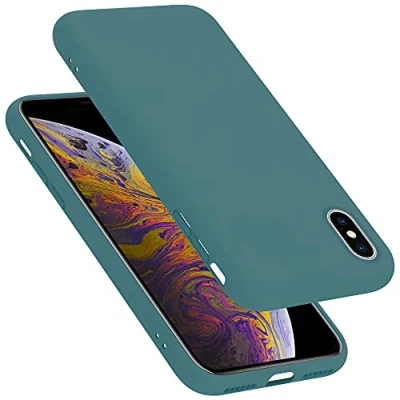 Afbeelding van Cadorabo Hoesje geschikt voor Apple iPhone X / XS in LIQUID GROEN Beschermhoes gemaakt van flexibel TPU silicone Case Cover