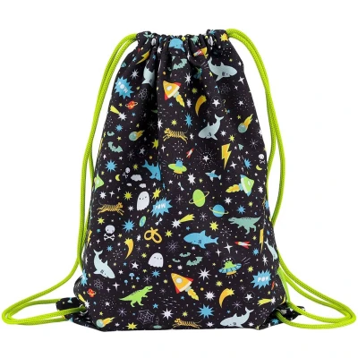 Afbeelding van A Little Lovely Company Gymtas met trekkoord Sporttas voor school of zwemles Galaxy