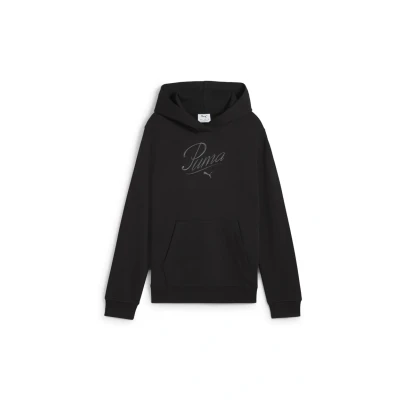 Afbeelding van Essentials Script hoodie voor Dames, Zwart, Maat 15 16Y PUMA