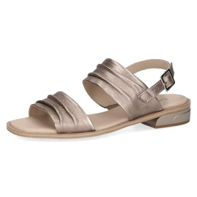 Afbeelding van Caprice Dames 9 28711 42 plateausandalen voor dames, Metalen taupe