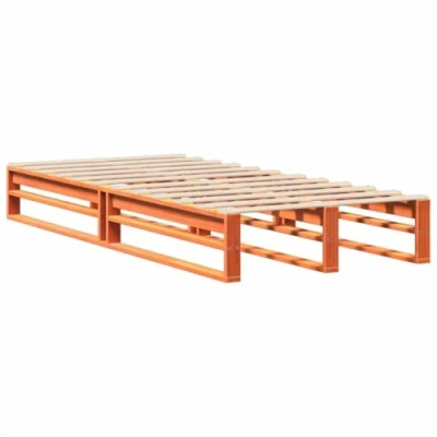 Afbeelding van vidaXL Bedframe zonder matras massief grenenhout wasbruin 75x190 cm