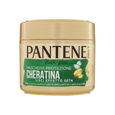 Afbeelding van Pantene Pro V Zijde effect glad haarmasker, keratinebescherming, voor en glanzend haar tot 72 uur met 1 eenmalige toepassing, 300 ml