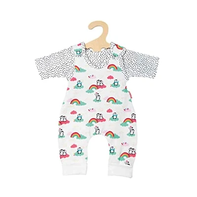Afbeelding van Heless Poppenkledingset Pinguïn Wit/grijs 2 delig