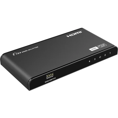 Afbeelding van HDMI splitter 4x female 4K@60Hz Zwart Allteq