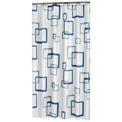 Afbeelding van Sealskin Retro Douchegordijn PEVA 180x200 cm Blauw
