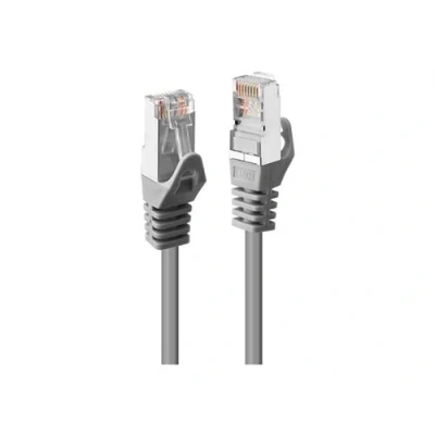 Image de Lindy Cordon de raccordement RJ 45 (M) pour 50 cm paire torsadée écrantée (F/UTP) CAT 5e sans crochet gris