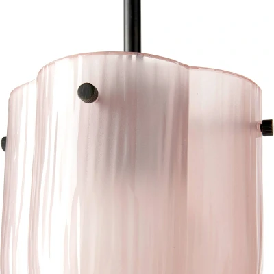 Afbeelding van Gubi hanglamp Seine, antiek messing, koraalroze glas