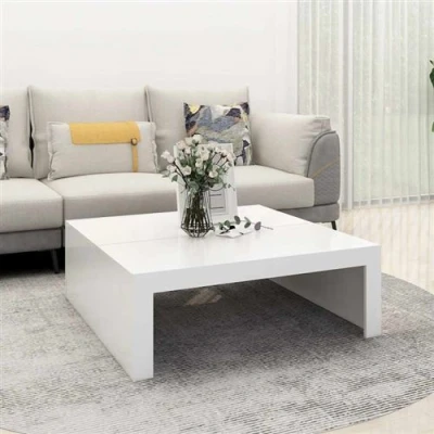 Afbeelding van Salontafel 100x100x35 cm spaanplaat wit