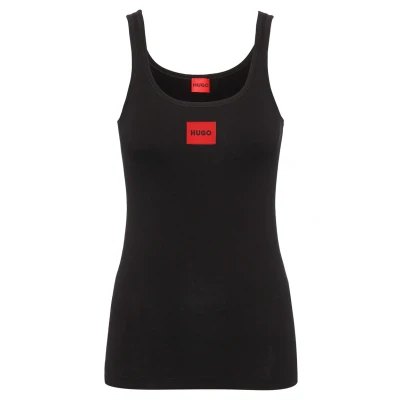Afbeelding van HUGO BOSS dames Tanktop met logo in de kleur Zwart, maat: XXL