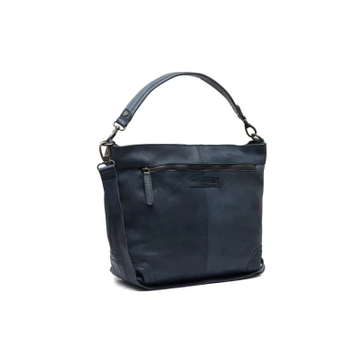 Afbeelding van The Chesterfield Brand Leren Schoudertas Navy Bolivia