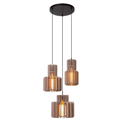 Afbeelding van Lucide ROLLO Hanglamp 3xE27 Taupe