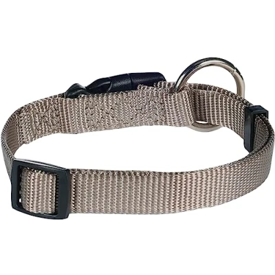 Afbeelding van Hond Halsband Ziggi Greige S 30 45cm 15mm
