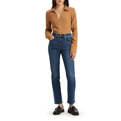 Image de Levi&#039;s Femme Jeans 724™ High Rise Straight, Blue Wave Dark, 26W / 28L