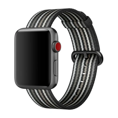 Afbeelding van Apple origineel Woven Nylon Watch 42mm / 44mm 45mm 49mm Black Stripe MRHH2ZM/A