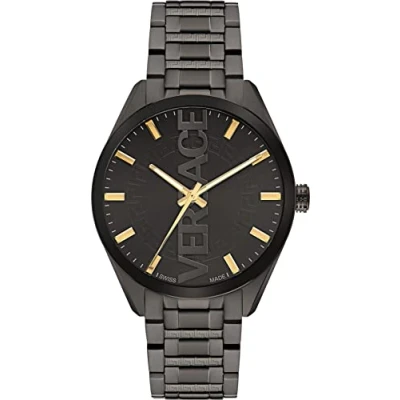 Afbeelding van Versace V vertical VE3H00522 Horloge Staal Zwart Ø 42 mm