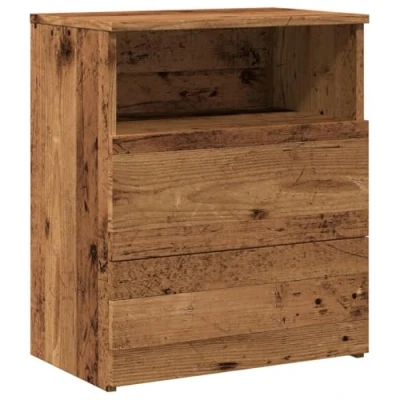 Image de vidaXL Table de chevet vieux bois 50x32x60 cm d&#039;ingénierie856564