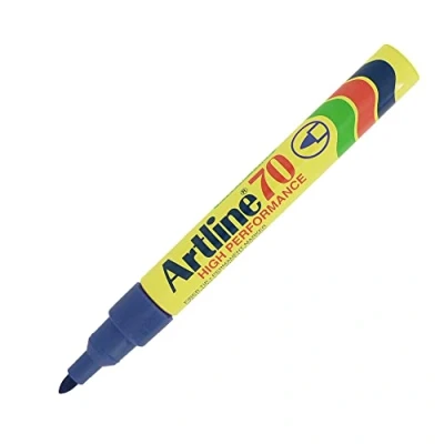 Afbeelding van ARTLINE Set van 5 markers &quot;70&quot; permanent onuitwisbaar aluminium behuizing conische punt 1,5 mm zwart