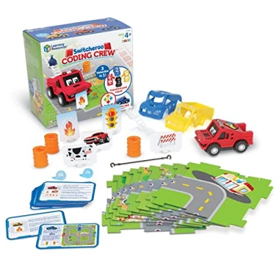 Afbeelding van Learning Resources Switcheroo Coding Crew, 46 delig, STEM speelgoed voor kinderen vanaf 4 jaar, interactieve robot, cadeaus jongens en meisjes
