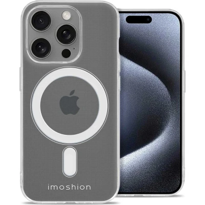Afbeelding van iMoshion Hoesje Geschikt voor iPhone 15 Pro Siliconen Backcover MagSafe Transparant
