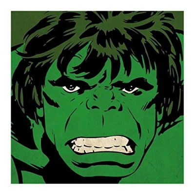 Afbeelding van MARVEL COMICS Canvas 40X40 &#039;18mm&#039; HULK Close Up