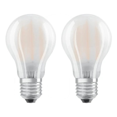 Afbeelding van OSRAM LED lamp E27 4W warmwit 2 per set